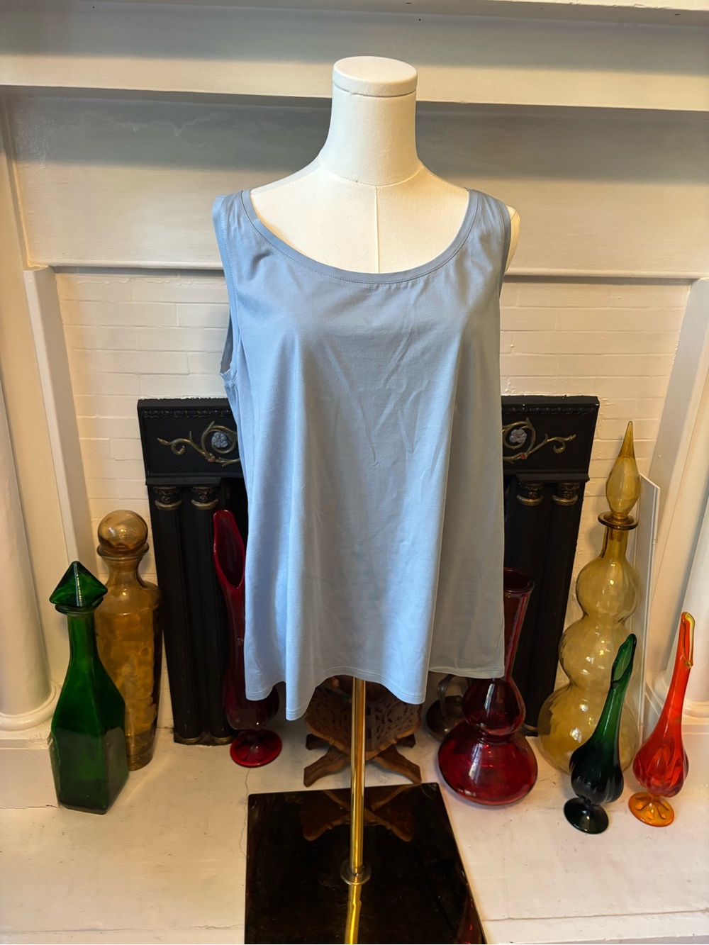 J. Jill Pale Blue Scoop Neck Tank Top